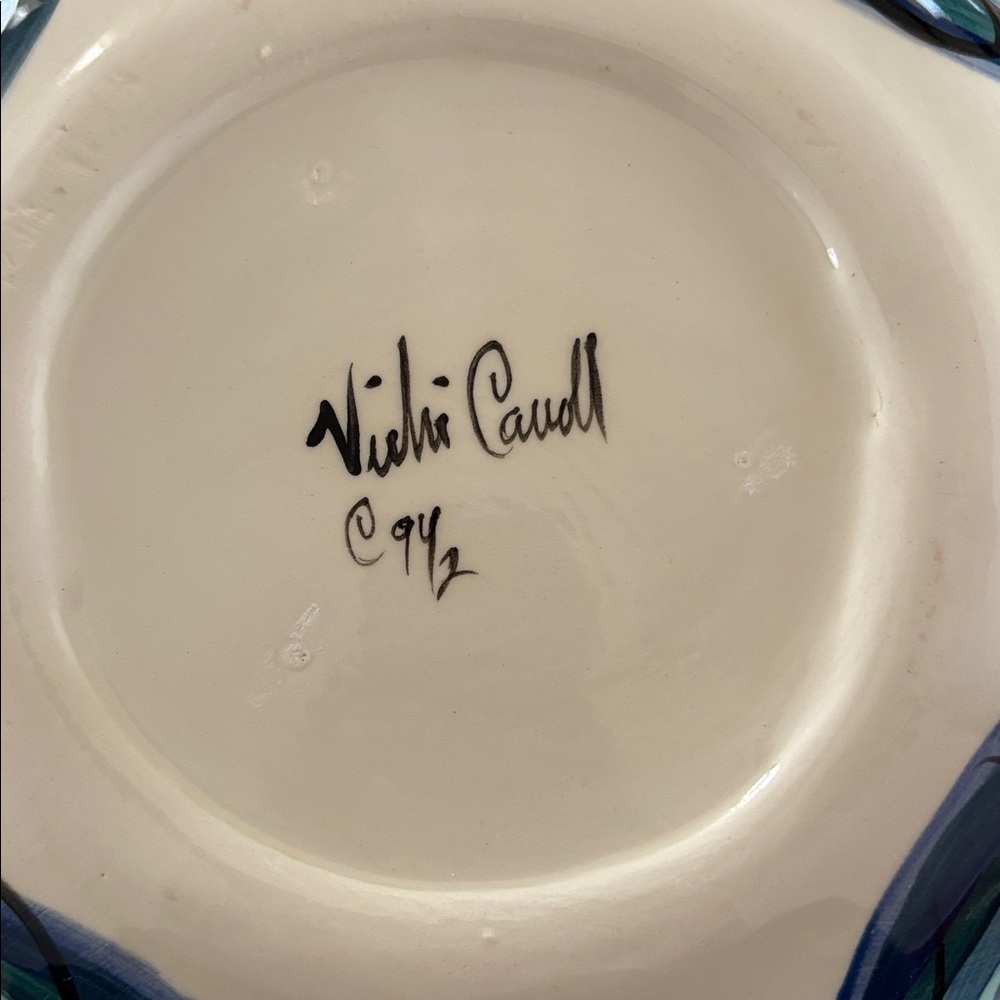 Vicki Carroll Studio Splish Splash Soup Bowl/Casserole Dish w/Lid - Discontinued - Picture 2 of 7